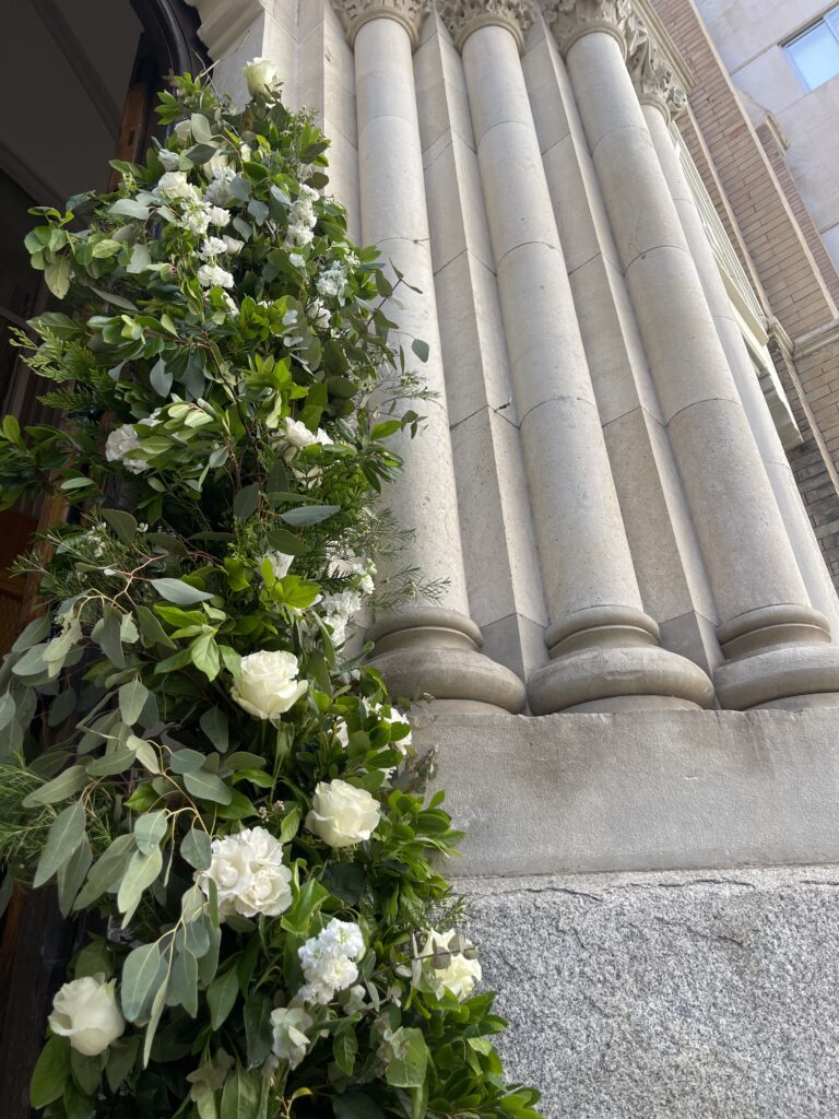 columna flores boda
